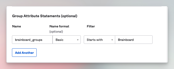 Okta IDP - Group Attribute Statements